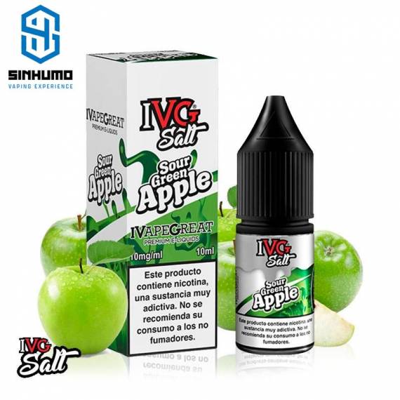 Sour Green Apple 10ml By IVG Salt