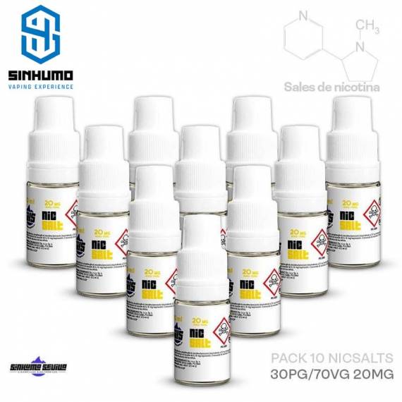 Pack de 10 Nicokit de SALES 30PG / 70VG 10ml 20mg/ml By SinHumo Sevilla