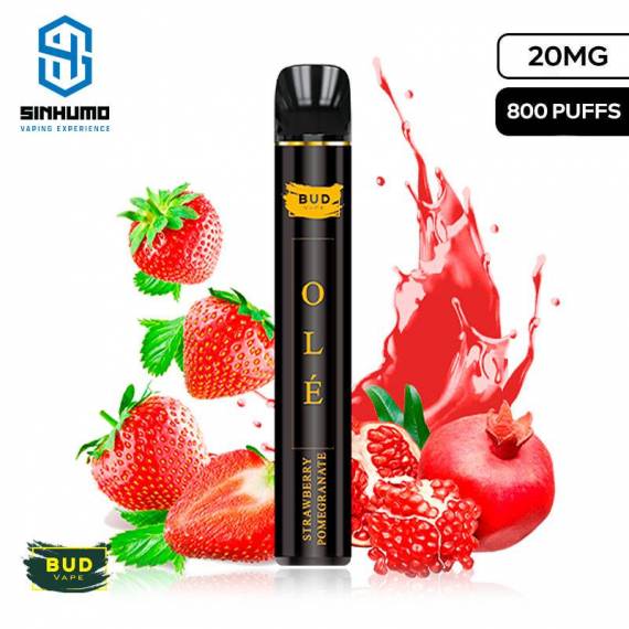 [Olé 800] Vaper Desechable Strawberry Pomegranate 20mg by Bud Vape