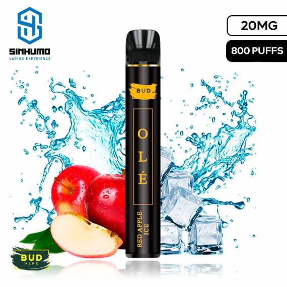 [Olé 800] Vaper Desechable Red Apple Ice 20mg by Bud Vape