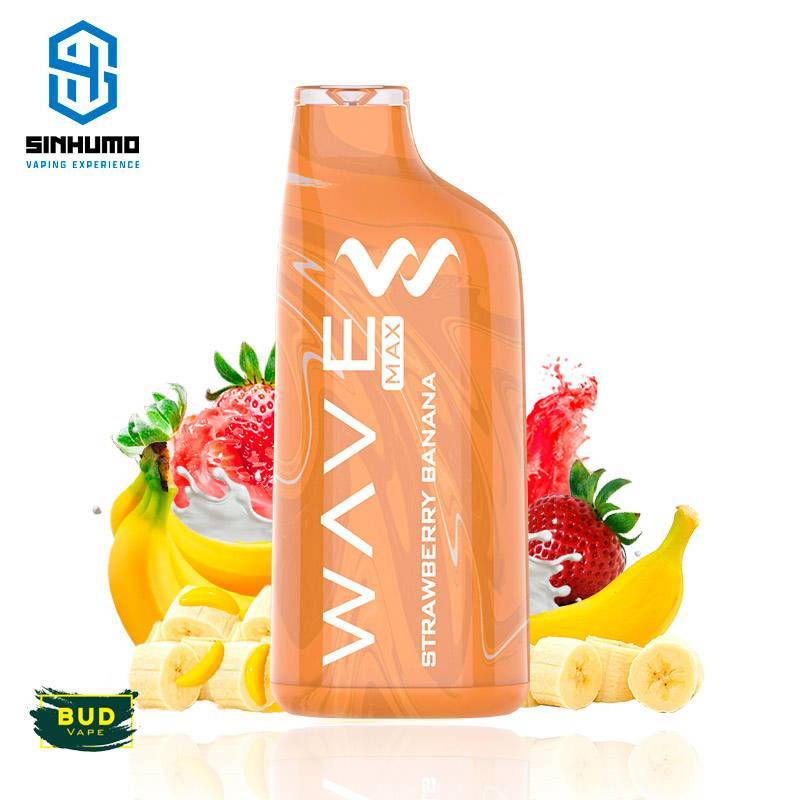 Wave Max 8000 Bud Vape Strawberry Banana 0mg