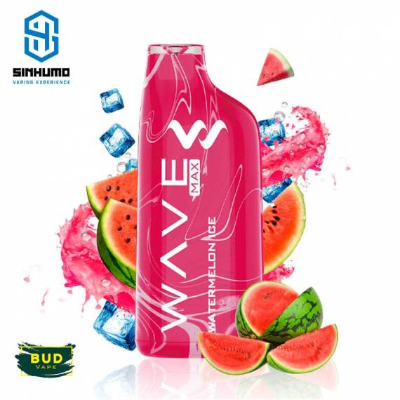 Wave Max 8000 Bud Vape Watermelon Ice 0mg