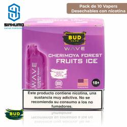 [Pack 10 und] Wave 800 Bud Vape Cherimoya Forest Fruits Ice 20mg