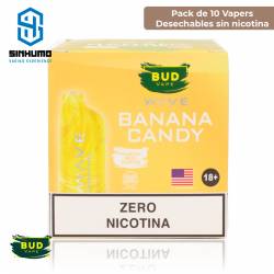 [Pack 10 und ZERO] Wave 800 Bud Vape Banana Candy 0mg