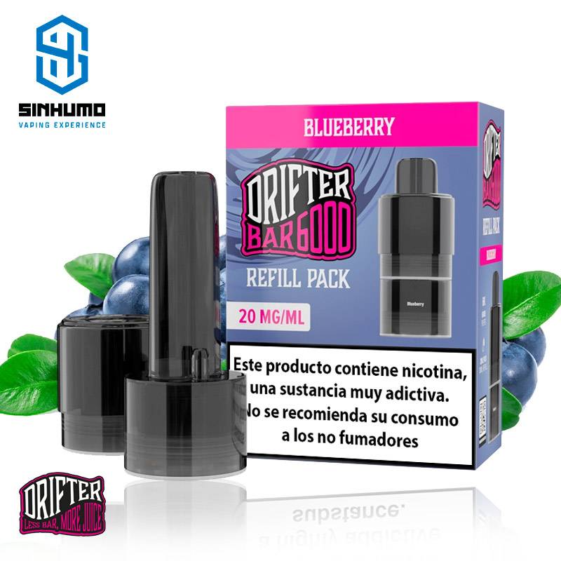 Refill Pack Bar 6000 Blueberry by Drifter