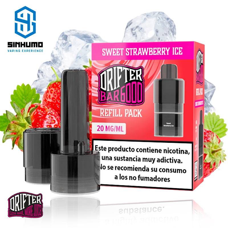 Refill Pack Bar 6000 Sweet Strawberry Ice by Drifter