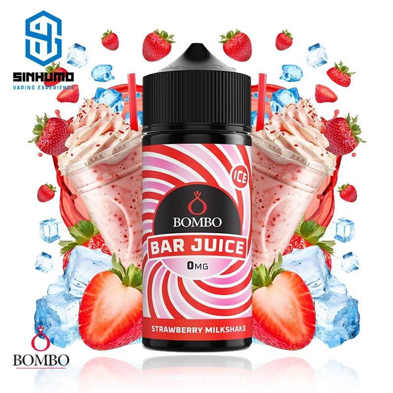 Strawberry Milkshake Ice 100ml Bar Juice by Bombo E-liquids