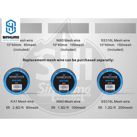 Vandy Vape Mesh SS316L/N80/SS36L